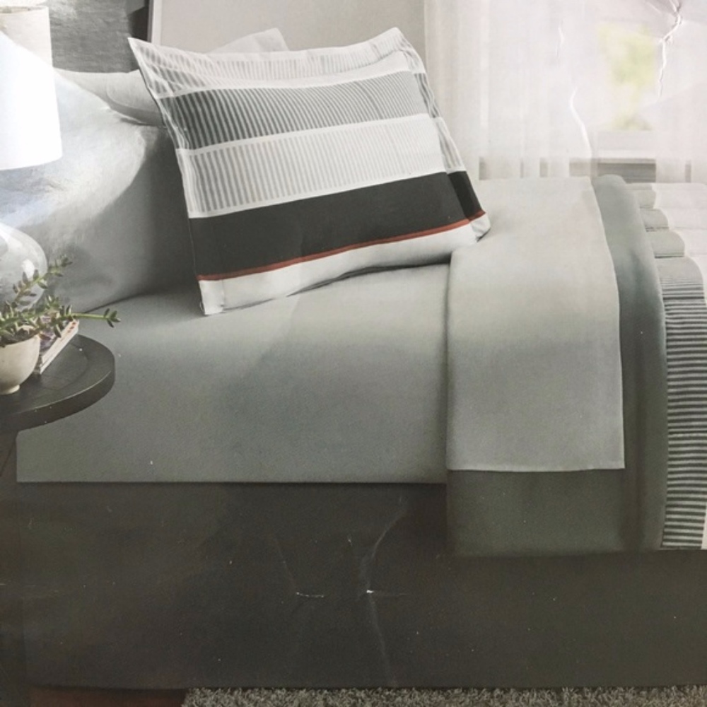Brand new twin bed skirt silver/grey